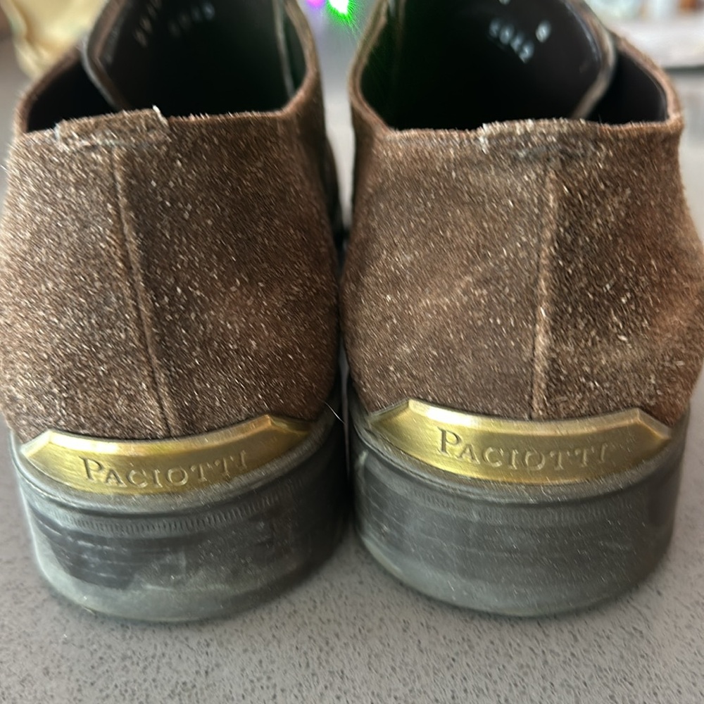 Brown suade leather Paciotti size 42 European
